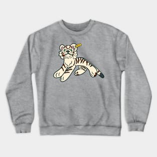 Pretty White tiger Crewneck Sweatshirt